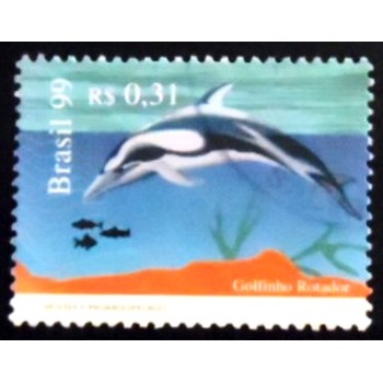 Selo postal do Brasil de 1999 - Golfinho Rotador U