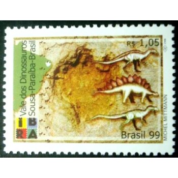 Selo postal do Brasil de 1999 Vale dos Dinossauros M