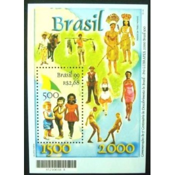 Bloco postal do Brasil de 1999 - Pró-LUBRAPEX 2000 M