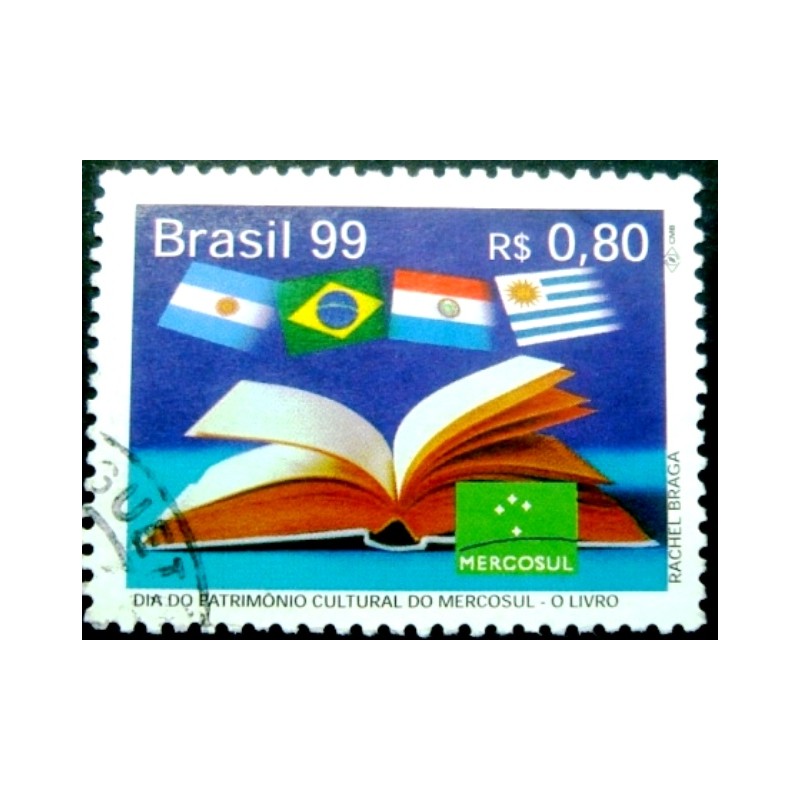 Imagem similar à do selo postal do Brasil de 1999 O Livro U