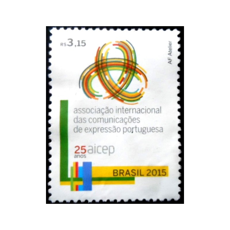 Selo postal do Brasil de 2015 Aniversário da AICEP