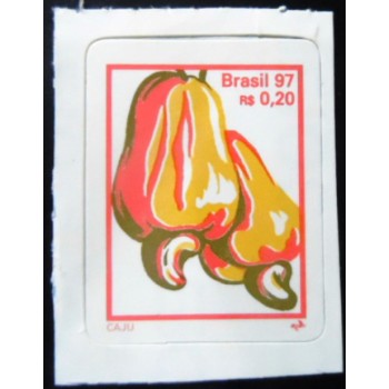 Selo postal Regular do Brasil de 1997 Caju