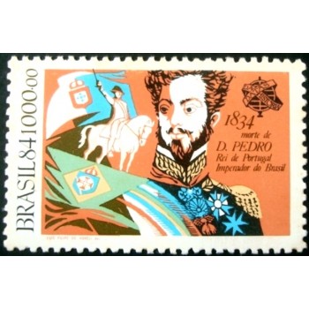 Selo postal do Brasil de 1984 D. Pedro I N