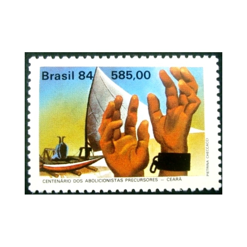 Selo postal do Brasil de 1984 Abolicionistas Ceará M