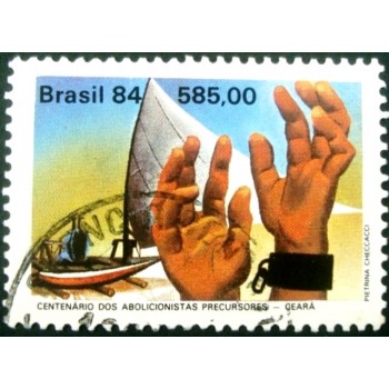 Imagem similar à do selo postal do Brasil de 1984 Abolicionistas Ceará N