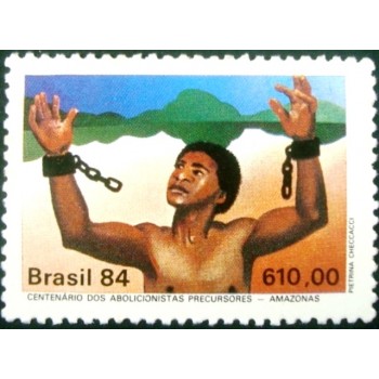 Selo postal do Brasil de 1984 Abolicionistas Amazonas M