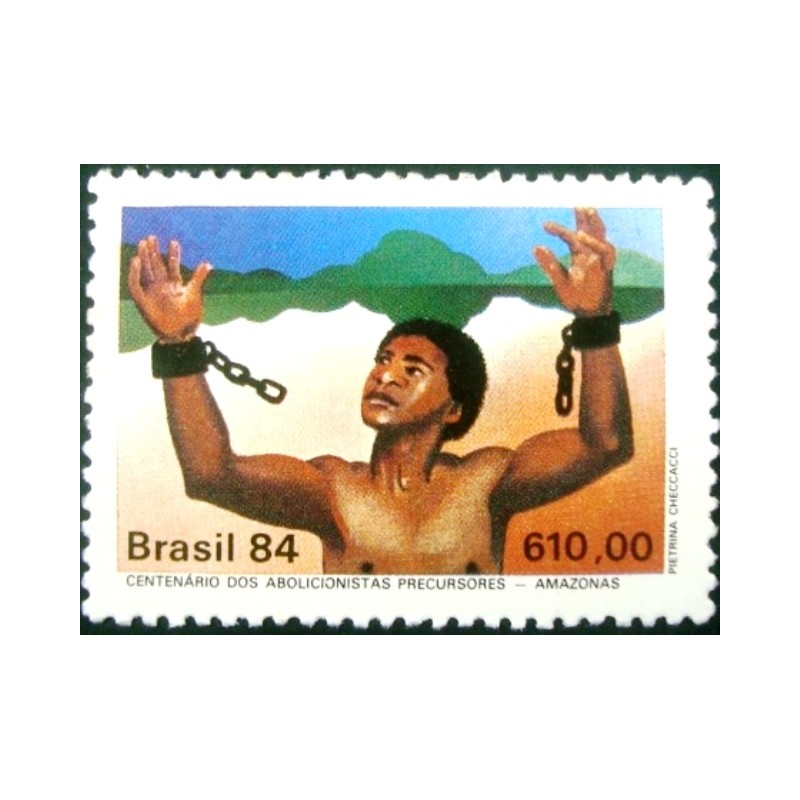 Selo postal do Brasil de 1984 Abolicionistas Amazonas M