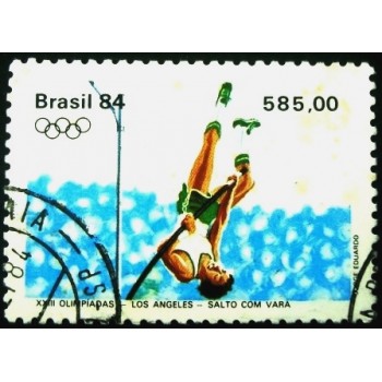 Imagem similar à do selo postal do Brasil de 1984 Salto com Vara