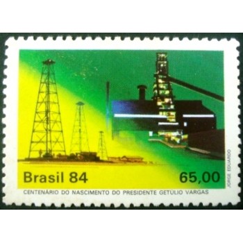 Selo postal do Brasil de 1984 Petróleo N