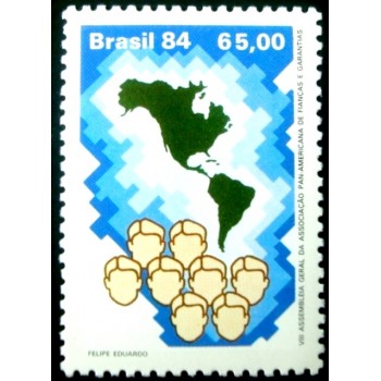 Selo postal do Brasil de 1984 Finanças e Garantias