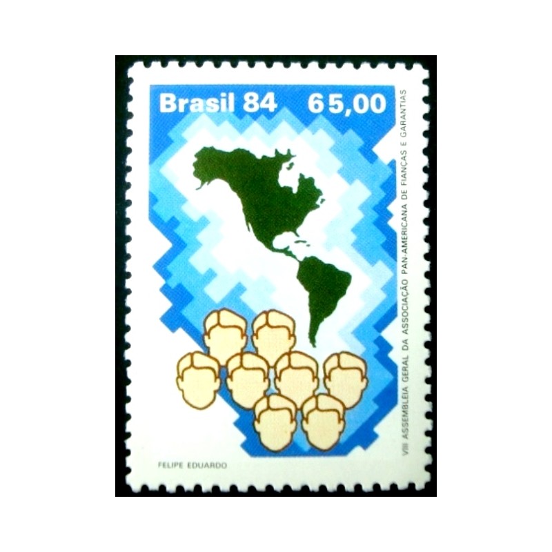 Selo postal do Brasil de 1984 Finanças e Garantias