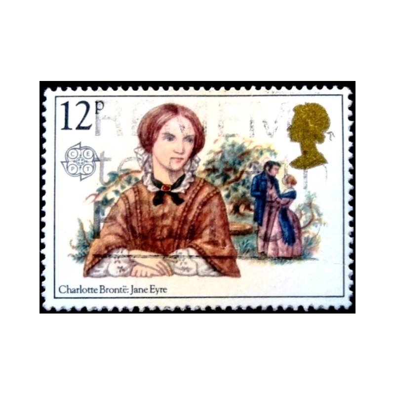 Selo postal do Reino Unido de 1980 Charlotte Brontë U