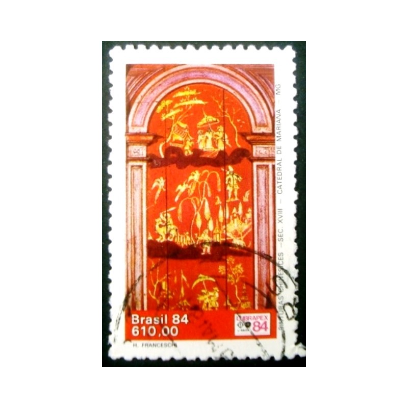 Selo postal do Brasil de 1984 Pinturas Chinesicies U