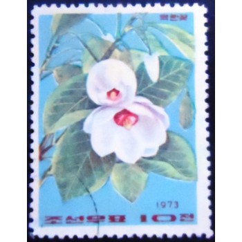 Imagem do Selo postal da Coréia do Norte de 1973 Jasmine
