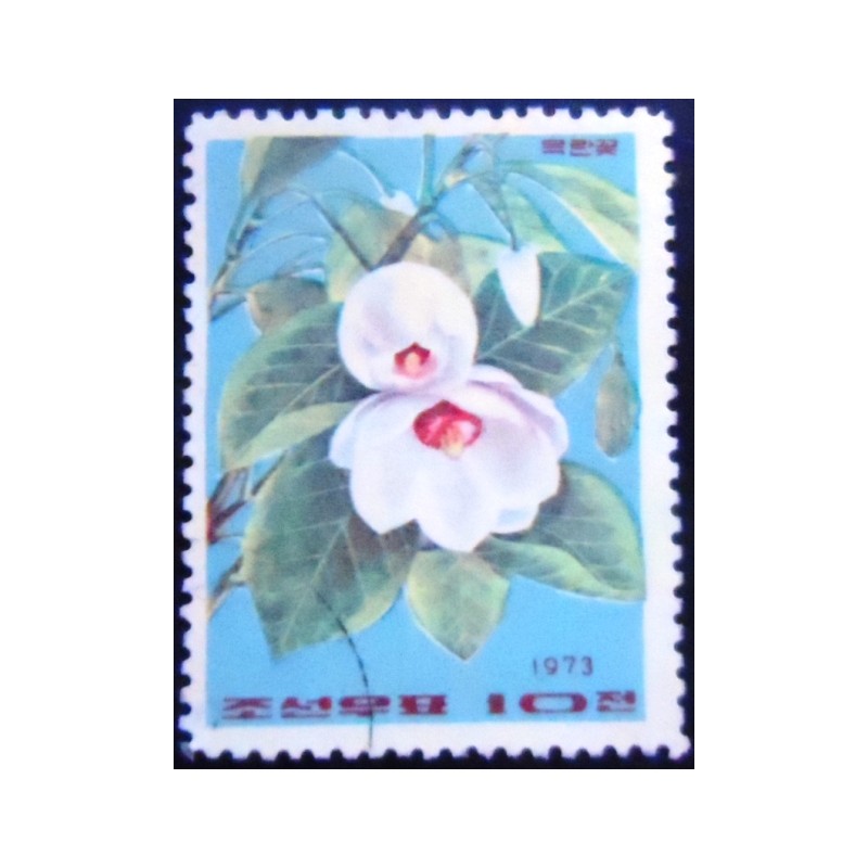 Imagem do Selo postal da Coréia do Norte de 1973 Jasmine