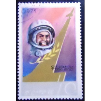 Imagem do Selo postal da Coréia do Norte de 1975 Soviet space research
