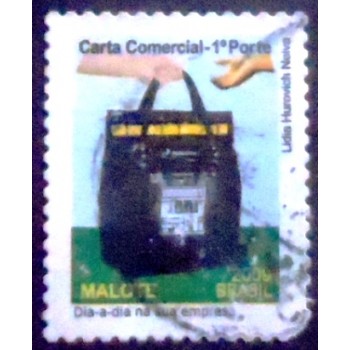 Imagem do selo postal do Brasil de 2009 Malote U