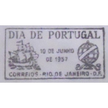 Imagem do envelope anunciado de 1957 Dia de Portugal B - detalhe 2