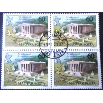 Imagem da Quadra de selos da Hungria de 1980 Temple of Artemis
