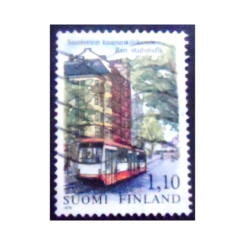 Imagem do Selo postal da Finlândia de 1979 Clean City Traffic