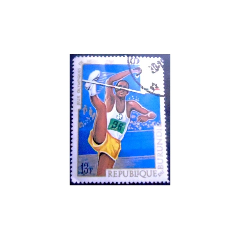 Imagem do Selo postal do Burundi de 1968 Olympic Summer Games Mexico