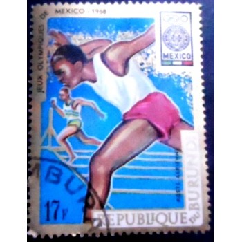 Imagem do Selo postal do Burundi de 1968 Running