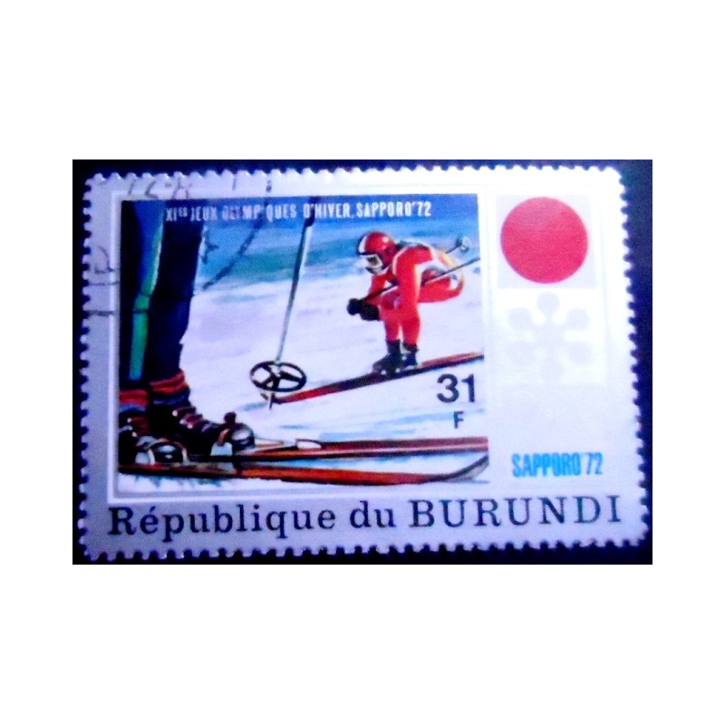 imagem do Selo postal do Burundi de 1972 Downhill