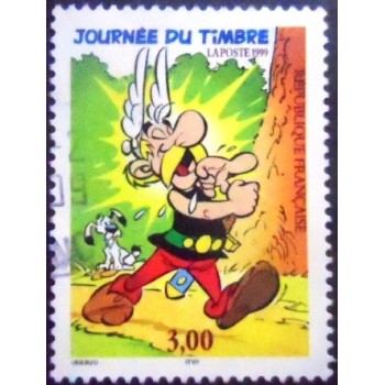 Imagem do Selo postal da França de 1999 Asterix
