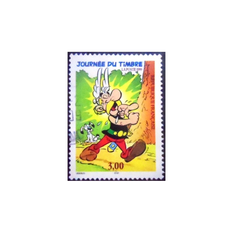 Imagem do Selo postal da França de 1999 Asterix