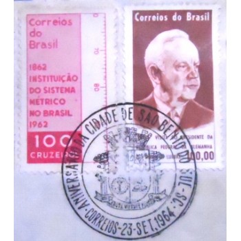 Envelope Comemorativo de 1964 São Bento do Sul detalhe 1
