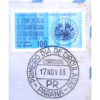 Envelope Comemorativo de 1965 Conferência Interamericana detalhe 1