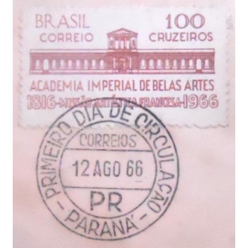 Envelope Comemorativo de 1966 - Academia Imperial Belas Artes - detalhe
