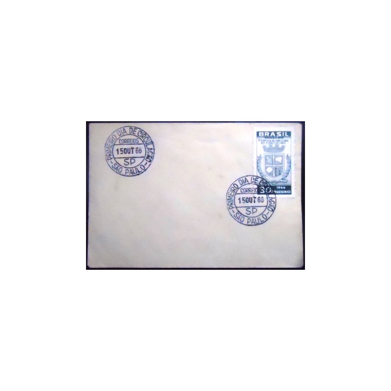 Imagem do envelope comemorativo de 1966 Exposição Nacional do Fumo
