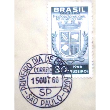 Imagem do envelope comemorativo de 1966 Exposição Nacional do Fumo - detalhe 1