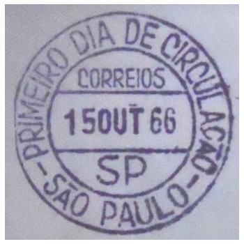 Imagem do envelope comemorativo de 1966 Exposição Nacional do Fumo - detalhe 2