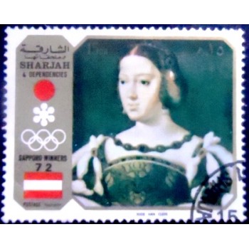 Imagem do Selo postal de Sharjah de 1972 Joos van Cleve