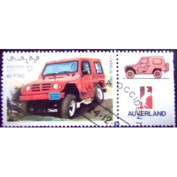Imagem do selo postal Cinderela (ilegal) de 1992 do Saara Ocidental Auverland