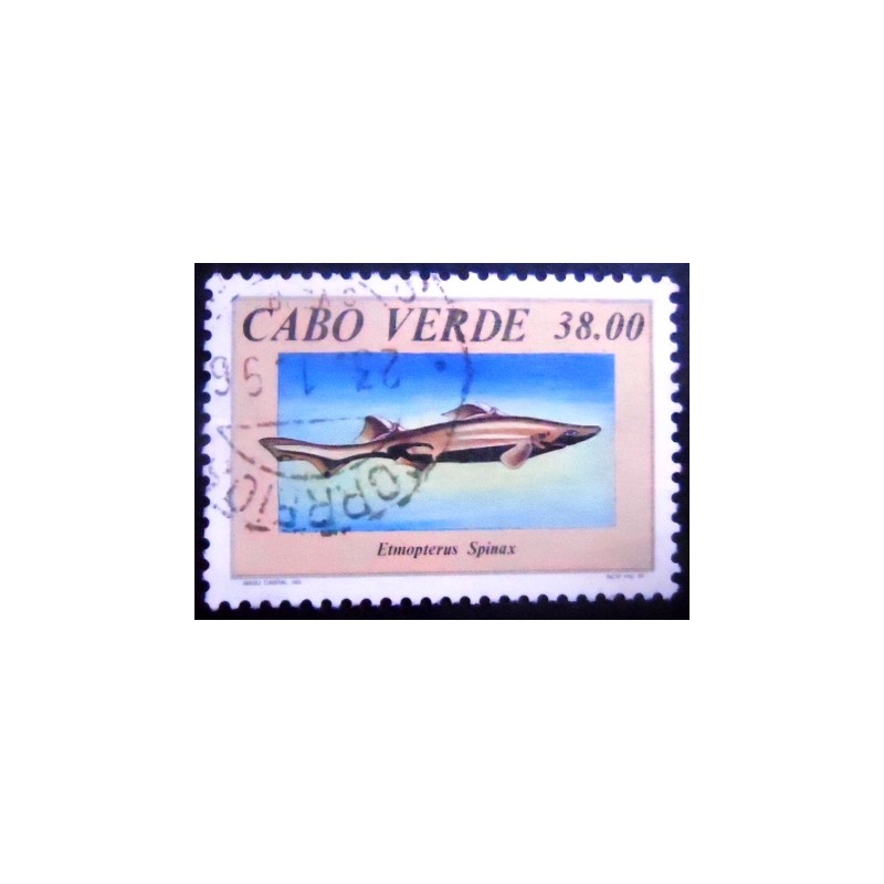 Imagem do Selo postal de Cabo Verde de 1994 Velvet Belly Lanternshark