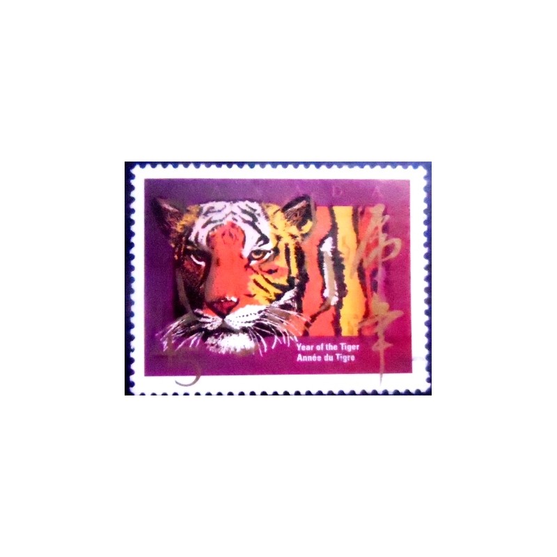 Imagem do Selo postal do Canadá de 1998 Tiger