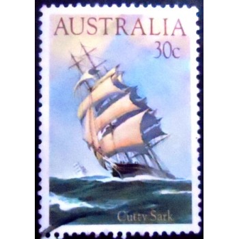 Imagem do Selo postal da Austrália de 1984 Cutty Sark 1869