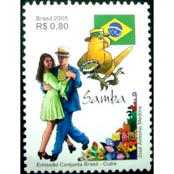 imagem do Selo postal do Brasil de 2005 Samba M