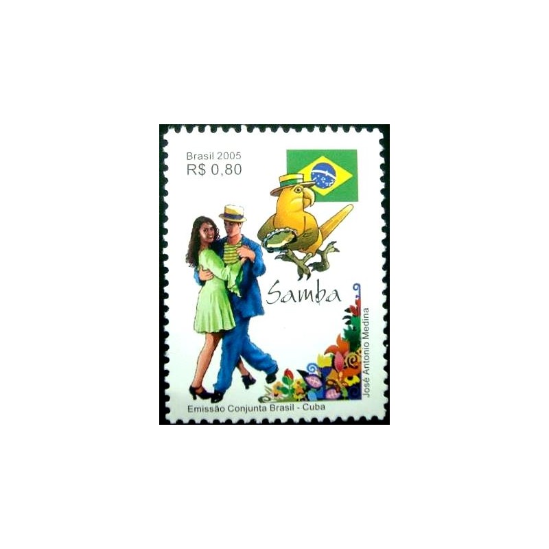 imagem do Selo postal do Brasil de 2005 Samba M