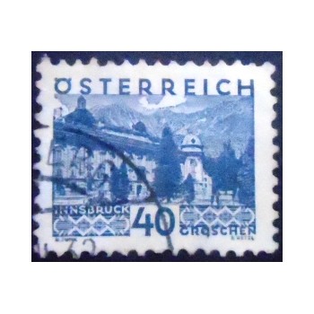 Imagem do Selo postal da Áustria de 1932 Old Hofburg azul