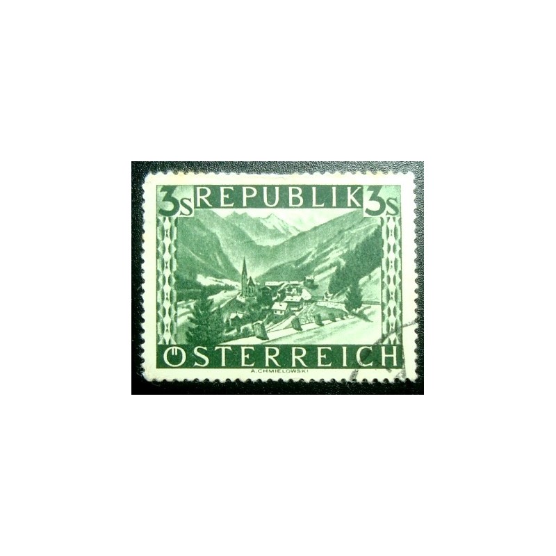 Imagem similar à do Selo postal da Áustria de 1946 Heiligenblut