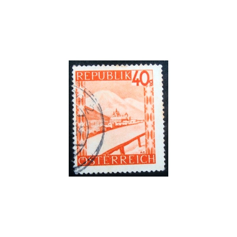 Imagem similar à do Selo postal da Áustria de 1947 Mariazell