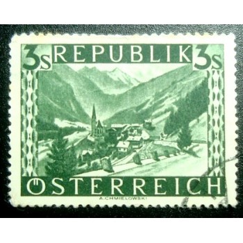 Imagem do Selo postal da Áustria de 1946 Dürnstein