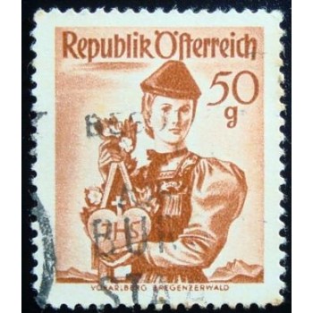 Imagem similar à do Selo postal da Áustria de 1949 Vorarlberg x