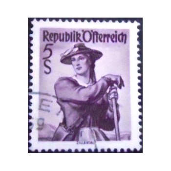 Imagem similar à do Selo postal da Áustria de 1948 Zillertal