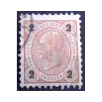 Imagem similar `do Selo postal da Áustria de 1890 Emperor Franz Joseph 2 U