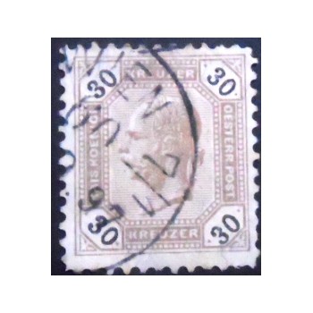Imagem similar à do Selo postal da Áustria de 1891 Emperor Franz Joseph 30 U